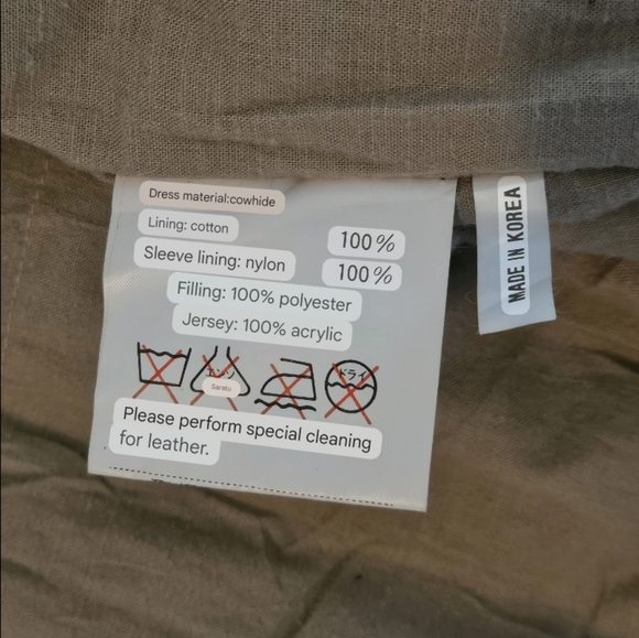 Vintage brown leather bomber jacket in size Large - Picture 5 of 9